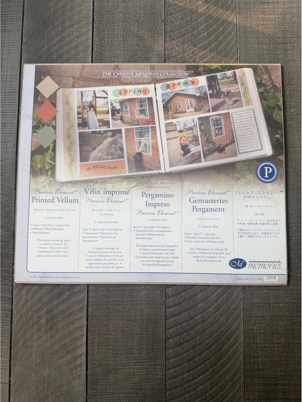 Creative Memories Precious Element Printed Vellum Photo Mounting Paper from 2004